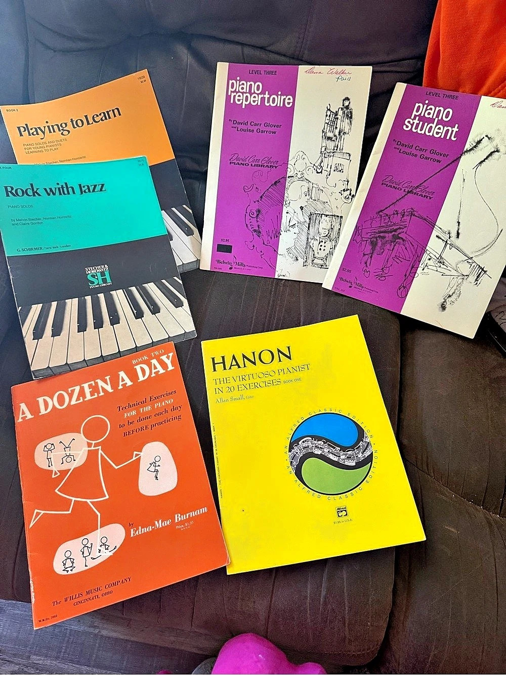Piano Instruction Book Collection Purple & Yellow
